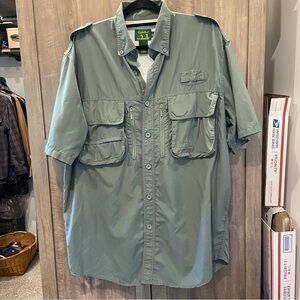 Cabela’s Guidewear Short Sleeve Button Fishing Shirt Men’s Sz Large